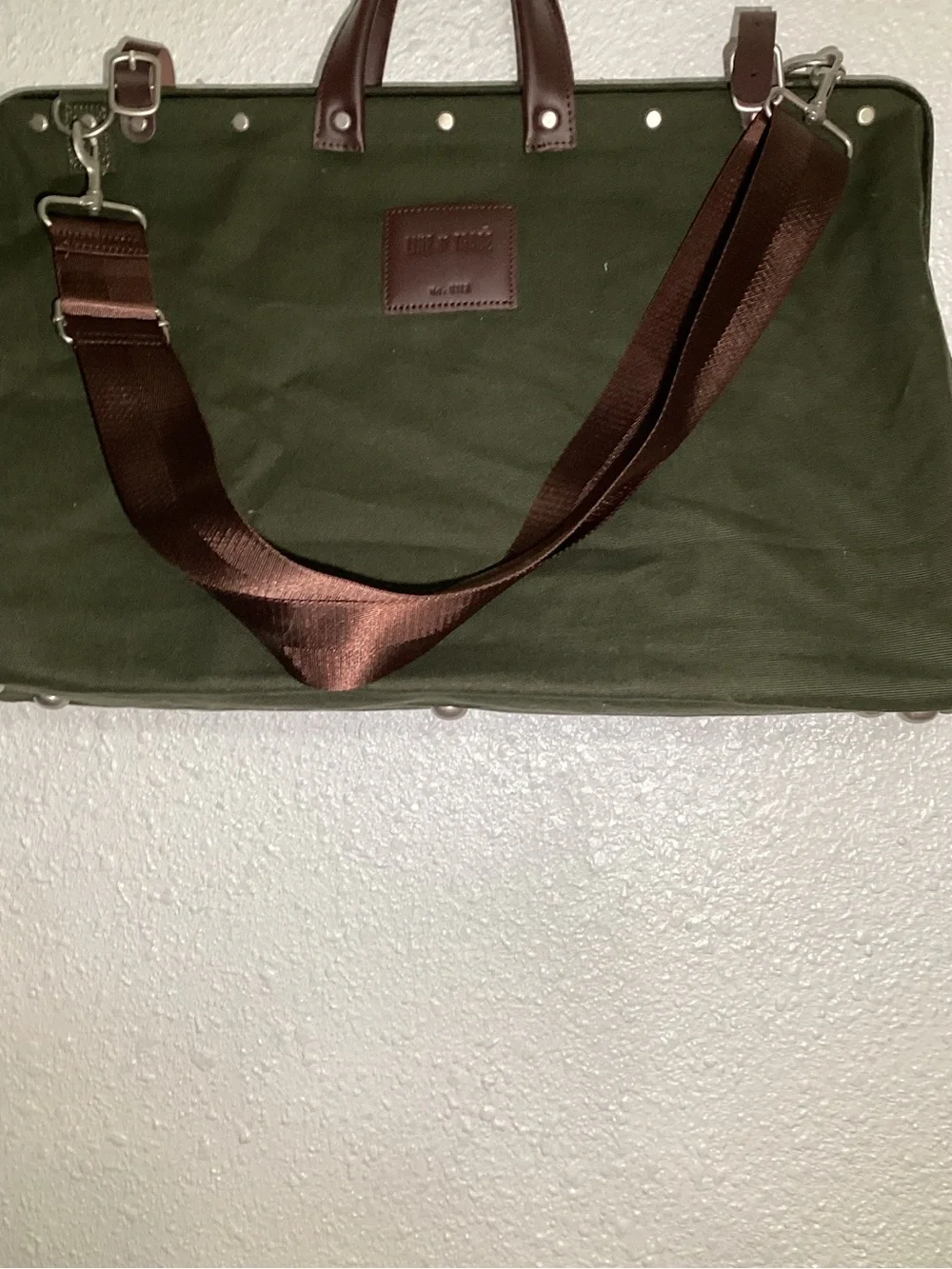 Line of green spacious olive